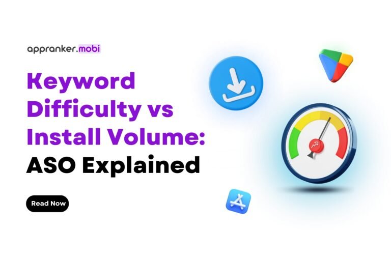 Keyword difficulty vs install volume